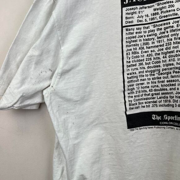 Vintage Shoeless Joe Jackson Shirt Double Sided Classic Cards 90s Size XL - Picture 6 of 8